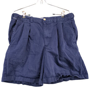 Redwood Creek Mens Chino Shorts Blue Size 34 Cotton Slash Pockets